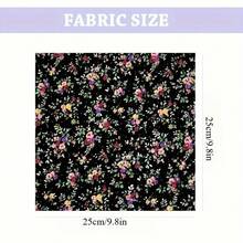30/50 miếng vải in hoa nhỏ li ti kích thước 25*25cm, nhẹ và thoáng khí, bao gồm các họa tiết hoa, kẻ caro, sọc, chấm bi, thích hợp cho may vá, trang trí nhà cửa, làm đồ thủ công ghép vải cho búp bê. - Các kiểu mẫu khác nhau - Xem 2
