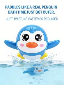 Cute Swimming Penguin Bath Toy, Infant Floating Wind-Up Toy, Baby Bathtub Toy, Newborn Gift - Multicolor - View 8