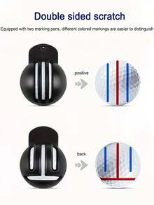 Golf Ball Line Marking Template Set, Double-Sided Triple Line Precise Alignment Marking Tool, Clip-On Line Drawing Guide With Marking Pen Combo, Easy Manual DIY Golf Ball Marking And Aiming Accessories - Multicolor - View 7