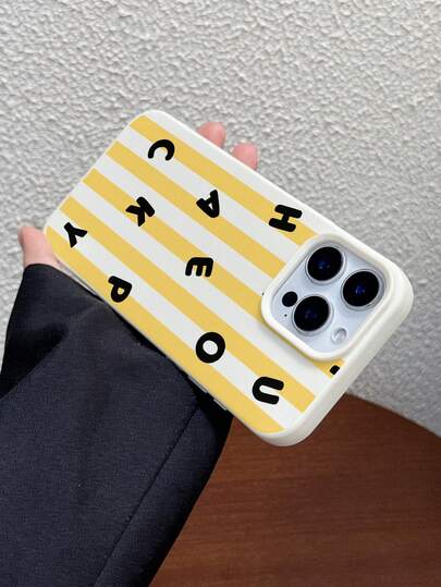 1 adet Sıvı Silikon Mat Büyük Delikli Telefon Kılıfı, Lüks, Sevimli, Çizgili, Minimalist, Harfli, Yaratıcı Yama Desenli Telefon Kılıfı, Açık Hava Seyahatleri, Parti, Fotoğraf Çekimi İçin Uygun, 17 Pro Max, 17 Pro, 17, 16 Pro Max, 16 Pro, 16, 15 Pro Max, 15 Pro, 15/14 Plus, 14 Pro Max, 14 Pro, 14, 13 Pro Max, 13 Pro, 12 Pro Max, 12/12 Pro, 11, 11 Pro Max için Koruyucu Kılıf, Yumuşak TPU Arka Kapak, Kablosuz Şarjı Destekler