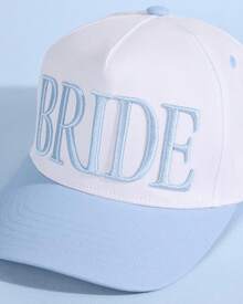 Xo, Fetti White + Blue Bride Trucker Hat| Bachelorette Accessory, Bridal Headwear, Bach Party Decorations, Bridesmaid, Wedding Cap - 1 - 查看 2
