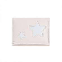 Cartera pequeña con estrella plateada, cartera trifold de mujer, cartera minimalista versátil - Multicolor - Ver 12