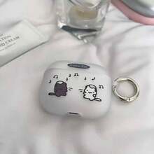 Funda para auriculares con diseño de gato musical, adecuada para Pro123, estilo Ins lindo con carcasa suave mate - transparente - Ver 5