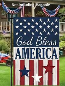 USA Patriotic Garden Flag Double Sided 12x18 Inch All Weather Heavy Duty Polyester - American Star Flag For Memorial Day 4th Of July Veterans Day Independence Day Decor, Farmhouse Front Porch Yard Lawn Outdoor Indoor Seasonal Holiday Banner - 多色的 - 查看 2