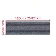 1 pieza Alfombra de pasillo con respaldo de goma, alfombra de área antideslizante lavable para interiores/exteriores para entrada y balcón - Gris - Ver 2