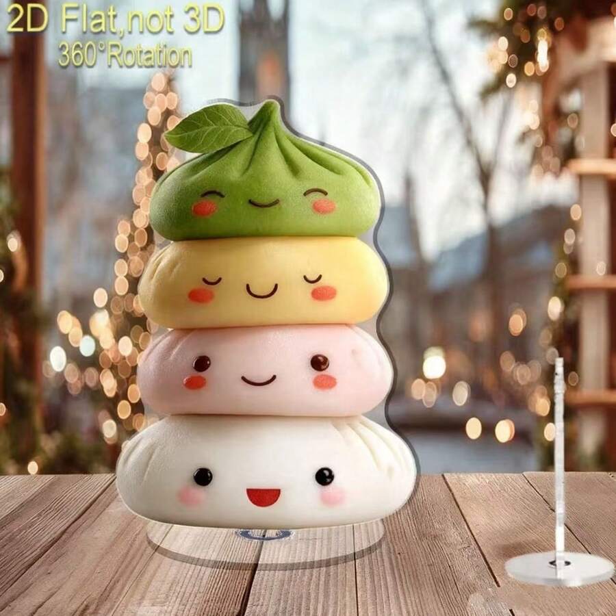 Đồ trang trí bàn làm việc hình bánh bao dễ thương xoay 360° bằng acrylic, có thể xếp chồng lên nhau, chất liệu bìa cứng dày, độ trong suốt cao, hình ảnh sắc nét, chống trầy xước và chống thấm nước, đồ chơi giảm căng thẳng, hiệu ứng hình ảnh 3D sống động như thật, thích hợp trang trí nhà cửa, phòng ngủ, bàn làm việc, phụ kiện tạo không khí đáng yêu cho mọi mùa. - A - Xem 1