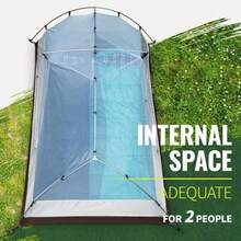 Carpa Forceatt para 2 y 3 Personas es Impermeable y Resistente al Viento Tienda de campaña para 3 a 4 Estaciones Poste de Aluminio Ligero Que se Puede Instalar rápidamente Ideal para Senderismo - 2 personasgris y naranja - Ver 6