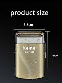 Kemei KM-1536 Máy cạo râu điện chuyên nghiệp chống nước dành cho nam giới, sạc USB, máy cạo râu hai lưỡi hai lưới, máy cạo đầu hói, máy tỉa tóc/râu đầu nổi với lưỡi thay thế. - gừng - Xem 11