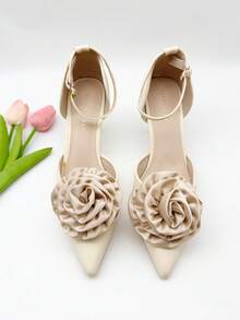 2个优雅布艺玫瑰鞋夹 - 非常适合婚礼、新娘派对和高跟鞋 - 彩色 - 查看 11