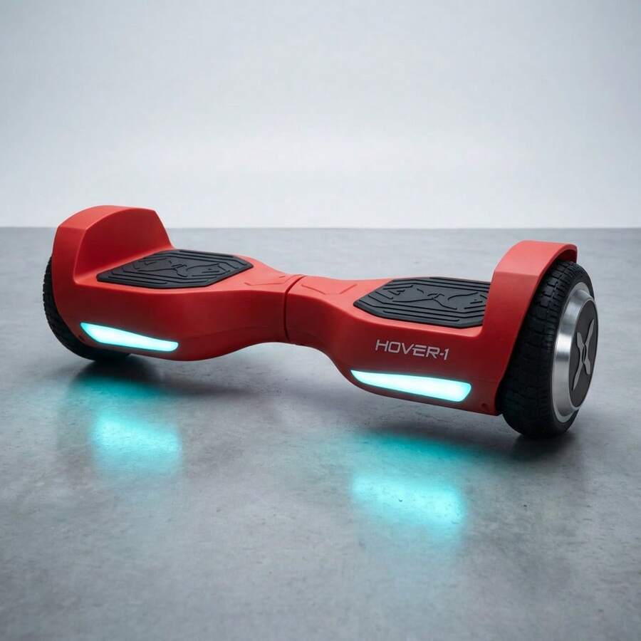 Hover1 Drive Hoverboard Eléctrico con Luces LED y AutoEquilibrio Producto de calidad Diseño moderno Uso diario Perfecto para regalo Duradero Fácil de usar - Rojo - Ver 1