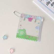 Túi đựng thẻ kiểu INS trong suốt hình hoạt hình, ví đựng thẻ sinh viên, túi có khóa kéo 70mm. - Hình chữ nhật - Xem 11