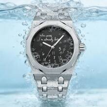 1 chiếc đồng hồ nam thạch anh, vỏ thép không gỉ hình đa giác, họa tiết số graffiti cá nhân hóa, thiết kế độc đáo phong cách hip-hop, chống nước, phát sáng, thời trang, dành cho doanh nhân. - Một cỡ - Xem 9