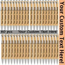 [Có thể tùy chỉnh] Bộ dụng cụ viết tinh tế - 40/80 bút bi mực đen bằng tre với câu nói truyền cảm hứng, văn phòng phẩm cắm trại, thích hợp làm quà tặng cho giáo viên, văn phòng phẩm, đồng nghiệp, nhân viên, quà tặng ngày lễ. - Nhiều màu - Xem 3