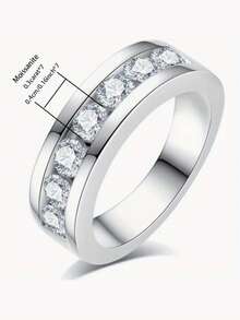 KAHOOT Nhẫn bạc 925 đính đá Moissanite 2.1 carat, thiết kế tối giản và thời trang, thích hợp làm quà tặng cho phụ nữ và các cặp đôi, lý tưởng để đeo hàng ngày, dự tiệc, hẹn hò, Giáng sinh, Halloween, Lễ Tạ ơn, sinh nhật, kỷ niệm và năm mới. - Bạc - Xem 12