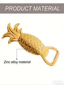 1/2pcs [Gold Pineapple Bottle Opener] Creative Zinc Alloy Gold Pineapple Beverage Bottle Opener | Suitable For Wedding Party Favors, Birthday And Souvenirs - Multicolor - View 8