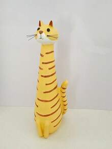 1个手工制作的奇特猫形花瓶 - 貓花瓶 - 查看 8