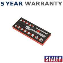 Sealey Premier Platinum Low Profile Socket Set 1/4"Sq Drive 15pc AK5783 - B - View 2
