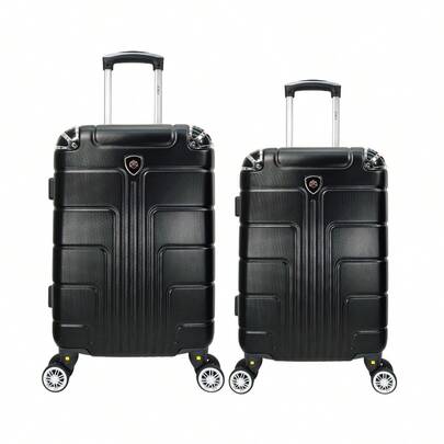 Juego de maletas rígidas 2 piezas 20" y 18" equipaje de mano 10KG y 8KG ligero PC+ABS ruedas 360° desmontables con compartimentos y cierre integrado