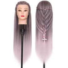Cosmetology Mannequin Head With Synthetic Hair Styling Head For Hairdresser Training Head Manikin Doll Head Long Hair Mannequin Head - View 10
