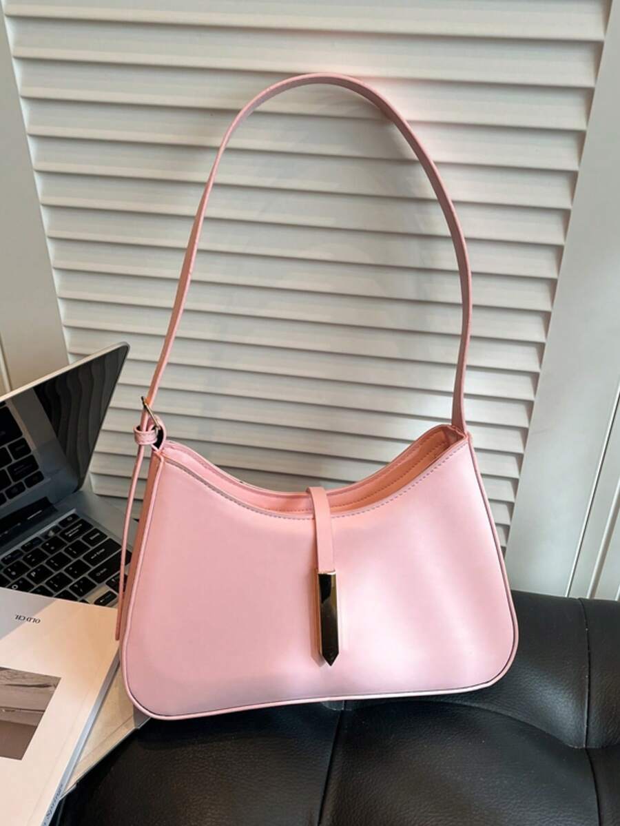 小众设计法棍包，女士手提包，时尚单肩包，通勤小方包/手提包 - 彩色 - 查看 1