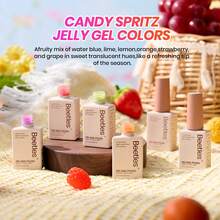 Beetles Nude Gel Nail Polish Set - 6 Colors Nude Pink Brown Neutral Jelly Gel Polish Kit - 6 Colors Candy Spritz - 查看 7