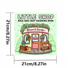1pc Coloring Book Suitable For Adults And Children, Learning Supplies, Toys, Back To School Essential, Bold Simple Design, Relaxing, Christmas, Halloween Gift, Birthday Gift, Children's Day, Student Supplies - A - View 12