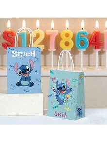 4款，10个/套，卡通人物史迪奇、朱迪·霍普斯、尼克·王尔德糖果礼品袋，创意派对装饰，节日派对用品，适用于各种场合，礼品包装袋 - 彩色 - 查看 11