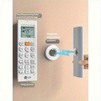 1/4/8 Magnetic Remote Control Holders - Remote Control Storage Rack, Floating Wall Mount, No Drilling Required, Remote Control Wall Mount, Living Room Wall Magnetic Storage Rack, Strong Magnetic Hook, Wall-Mounted Magnetic Bracket, Remote Control Wall Mount, Remote Control Storage Rack, Small Item Charging Rack, TV And Tool Rack, Christmas, New Year, Accessories.