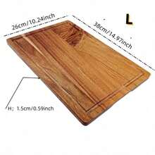 1 chiếc thớt gỗ lớn, thớt tre dày, thớt thái thịt và phô mai, thớt tre có rãnh thoát nước và tay cầm, dụng cụ nhà bếp - 1PC - Xem 15