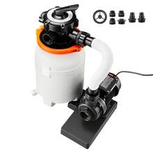 10 In Sand Filter Pump For Above Ground Pool, 0.33 HP 3000 GPH, Swimming Pool Sand Filter Pump With Pre-Assembled Core & Leak-Resistant Design, 6-Way Valve, High-Efficiency Filtration For Pools - View 8