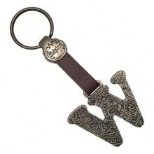Metal Keychain With Engraved Initial And  Calendar - Handmade Gift Of Mexican Heritage - Letter W - View 3