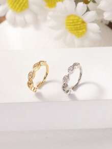 铜镀金鼻环，镶嵌锆石——一款精致华丽的鼻环，男女皆宜。这是一款低过敏性螺旋式鼻中隔穿孔饰品，设计闪亮简约。 - 彩色 - 查看 10