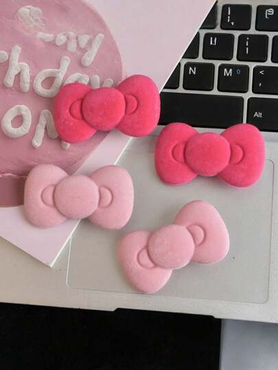 1 chiếc kẹp tóc nơ hồng Kawaii, phụ kiện kẹp tóc mái dễ thương kiểu bé gái dành cho nữ.