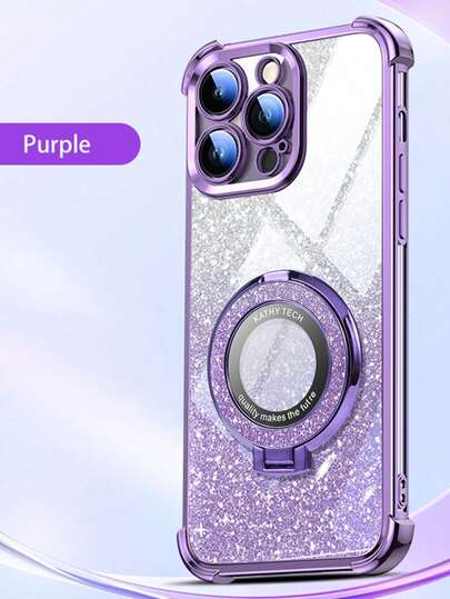 可折叠闪光纸板支架，四角防摔，采用全新电镀技术，磁吸式手机壳，防摔设计，兼容 17/11/12/13/14/15/16 Pro Max、Galaxy S26/S25-S20、A5(171.7)、RENO、Note 14/15、HONOR MAGIC、SMART8/9/10