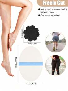 20 miếng bảo vệ đùi chống ma sát, miếng dán vô hình thân thiện với da, ngăn ngừa ma sát mà không lộ ra ngoài, được đeo bên dưới đồ lót. - trắng - Xem 3