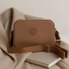 Women's Casual Minimalist Plain Textured Modern Elegant Adjustable Handbag - Special Offer Shipping - 駝色 - 查看 1