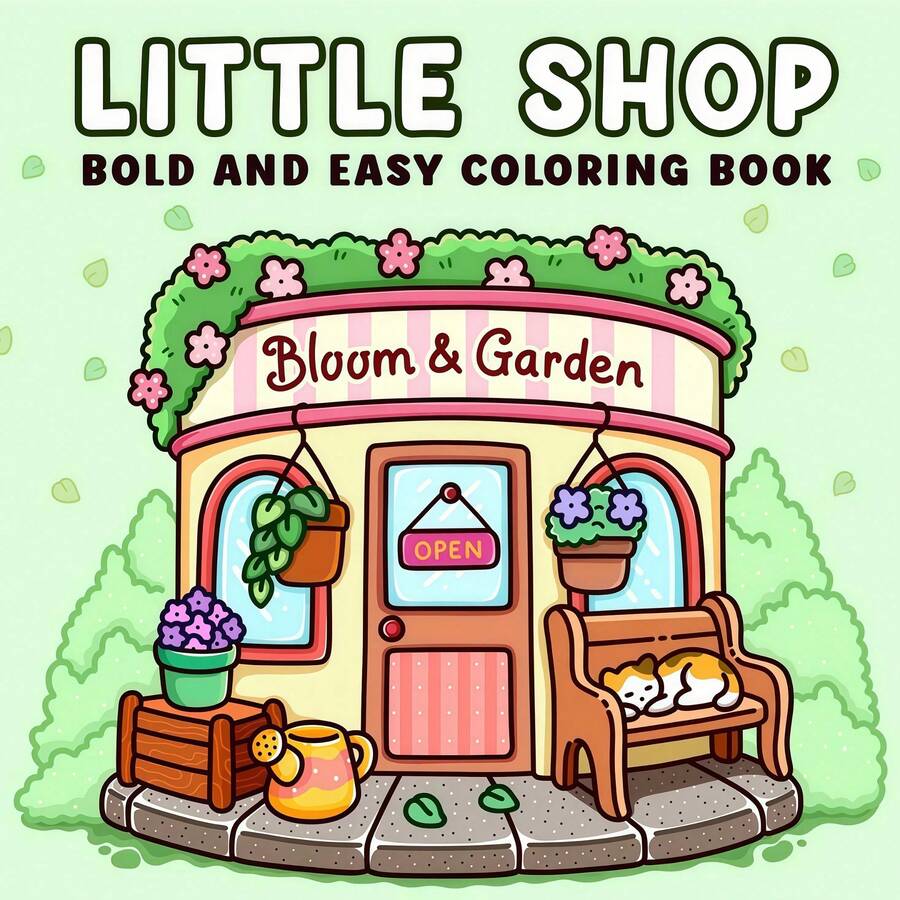 1pc Coloring Book Suitable For Adults And Children, Learning Supplies, Toys, Back To School Essential, Bold Simple Design, Relaxing, Christmas, Halloween Gift, Birthday Gift, Children's Day, Student Supplies - A - View 1