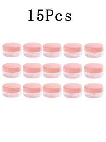 Mini Transparent Cream Jar With Clear Lid, Plastic Cosmetic Empty Sample Jar, Small Cosmetic Sample Container, Multi-Color Cream, Lotion, Lipstick, Eyeshadow, Nail Powder, Jewelry, Powder Compact Etc., Portable Reusable Travel Essential, Empty Sample Bottle - Pink - View 16
