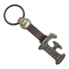 Metal Keychain With Engraved Initial And  Calendar - Handmade Gift Of Mexican Heritage - 字母 F - 查看 3