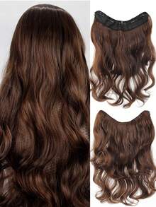 Tóc nối dài 20 inch màu đen tự nhiên, kiểu sóng lớn, tóc giả buộc đuôi ngựa, phù hợp cho phụ nữ. - Nhiều màu - Xem 14