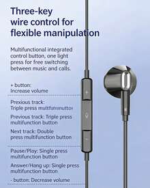 Acer Kabelgebundene Halbeinbau-Kopfhörer, In-Ear Inline-Steuerung mit Mikrofon für Musik, Gaming, Karaoke, Laufen & Sport, kompatibel mit Apple, Samsung, Huawei, Xiaomi, Honor Smartphones sowie PSP/MP3/MP4/iPod/PC/Spielgeräte mit 3,5-mm-Buchse, Geschenk für Studenten/Sport/Urlaub, Schwarz & Weiß - Übersicht 6