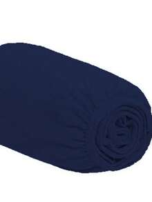 Single Fitted Sheet With Elastic All Around, Micropercal Flex 400 Thread Count, Soft Touch, Single, Double, Queen, King - 藏蓝色 - 查看 3