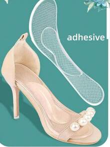 1 Pair/2 Pairs Transparent High Heel Shoes Insoles With Arch Support, Soft Silicone Cushion, Anti-Slip, Comfortable And Durable High Heels And Sandals - Clear - View 4