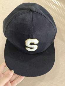 1pc Embroidered 26 Letters Flat Brim Baseball Cap, Adjustable Outdoor Sun Hat Suitable For Spring, Autumn, Travel, Beach, Vacation, Suitable For Teenagers, Y2K Style - Black - View 11