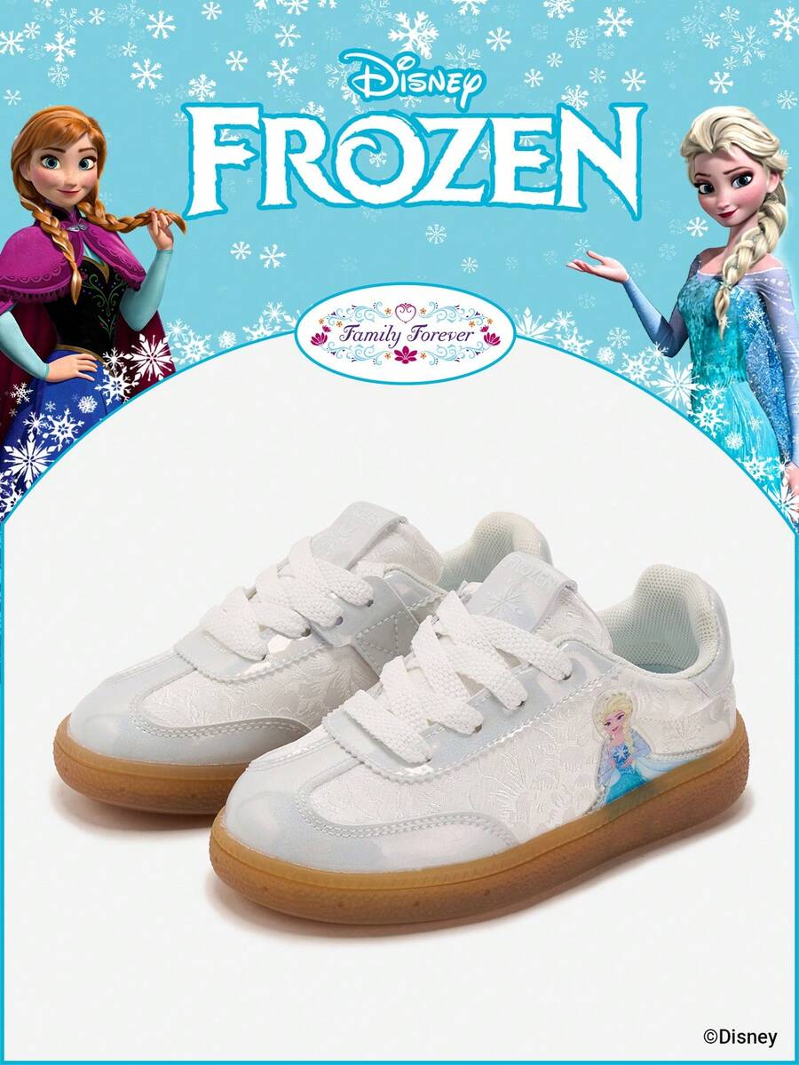 Disney 一双迪士尼冰雪奇缘授权合作款儿童运动鞋,包含艾莎公主、安娜公主和阿伦黛尔公主款运动鞋,适合日常、假日运动和户外穿着。鞋底舒适、防滑、耐用且透气。 - 銀色 - 查看 1