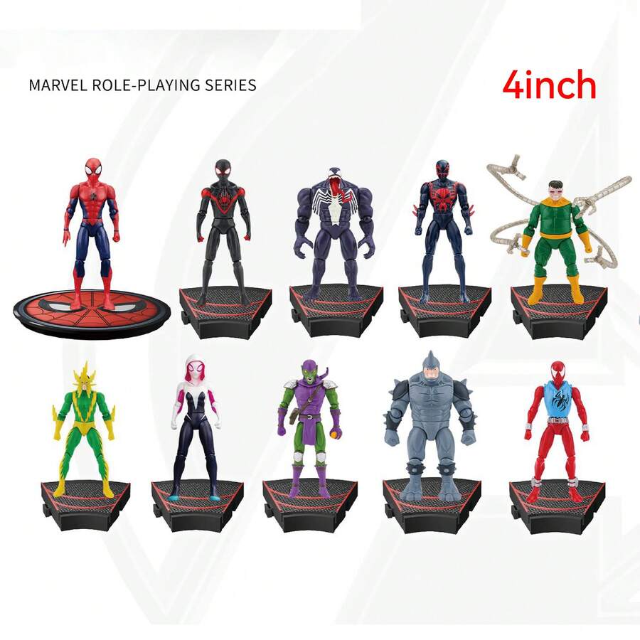 Figura de coleccionista de superhéroe de Marvel, juguete y personaje creativo, disponible en tamaños de 4 pulgadas y 7 pulgadas, adecuado como decoración de habitación o regalo