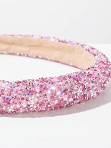 1pc Fashionable Elegant Colorful Chocolate Crumble Hair Hoop Hair Accessory - FG288 - Pink - View 3