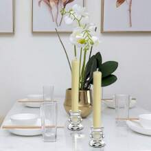 10 piezas/20 piezas Portavelas de vidrio | Portavelas de vidrio transparentes y puntiagudos adecuados para decoración de bodas, decoración de Halloween - A-Transparente - Ver 6