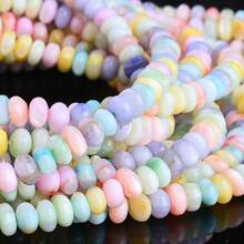 Cuentas espaciadoras de concha natural de ábaco bohemio de 3x5 mm, cuentas de piedra elegantes rosas, adecuadas para hacer joyas DIY como pulseras, collares y aretes - caparazón - Ver 8