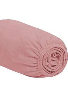 Single Fitted Sheet With Elastic All Around, Micropercal Flex 400 Thread Count, Soft Touch, Single, Double, Queen, King - Rose - 查看 4